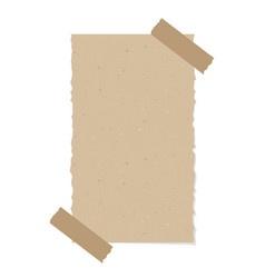 Taped Vintage Brown Torn Paper Template Recycled