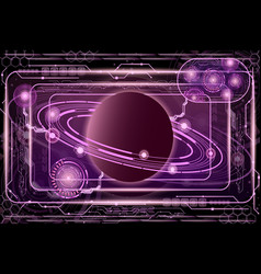 Purple Saturn Futuristic Modern Background