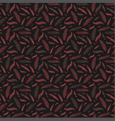 Seamless Floral Pattern With Red And Brown Leaves