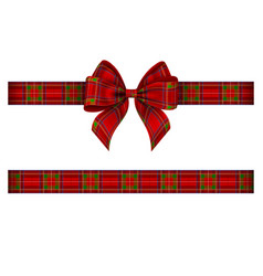 Tartan Bow And Ribbon