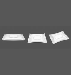 Wet Wipe Package With Plastic Flap Mockup