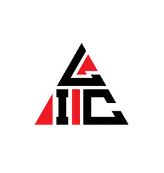 Lic Triangle Letter Logo Design