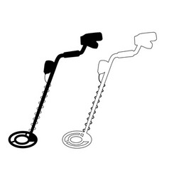 Metal Detector Icon On White Background Treasure