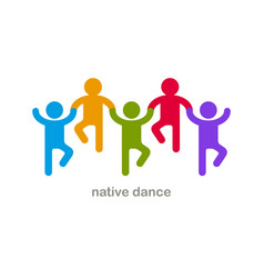 Native Dances Funny Icon Isolated On White Cute