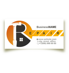 Repair Construction And Service Business Card