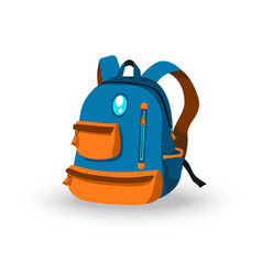 Stylish Blue Orange School Backpack Rucksack