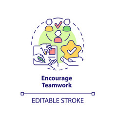 Encourage Teamwork Concept Icon