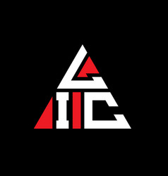 Lic Triangle Letter Logo Design