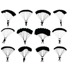 Parachutes Black Silhouettes