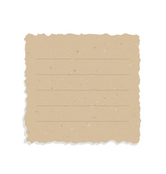 Square Vintage Brown Torn Paper Note Recycled