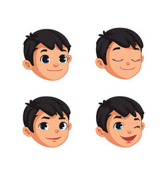 Boy With Different Facial Expressions