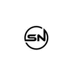 Letters Sn Circle Logo Design