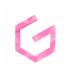 3d G Pink Initials Geometric Logo