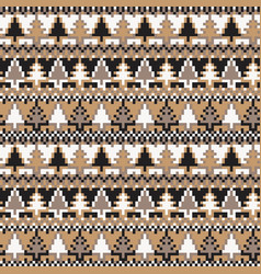 Christmas Tree Fair Isle Seamless Pattern Design