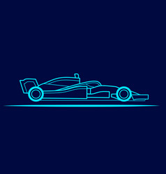 Formula One Sport Race Line Portrait Logo Colorful