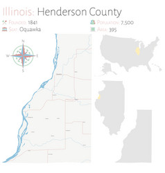 Map Of Henderson County In Illinois