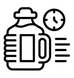 Water Bottle Icon Outline Truck Delivery