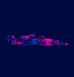 Formula One Sport Race Line Portrait Logo Colorful