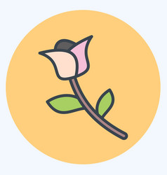 Icon Rose Related To Flora Symbol Color Mate