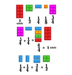 Learn Math Fractions With Constructor Blocks