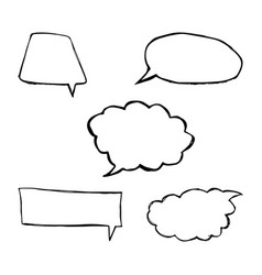 A Set Of Hand Drawn Speech Bubbles Callout Shapes