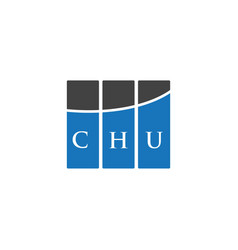 Chu Letter Logo Design On Black Background