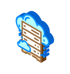 Cloud Database Isometric Icon