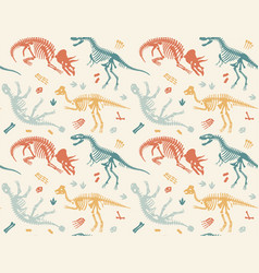 Dinosaurs Skeleton Seamless Pattern