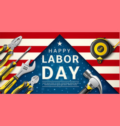 Hand Tools Labor Day Poster Realistic Repair