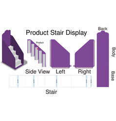 Mock Up Product Stair Dispaly With Dieline