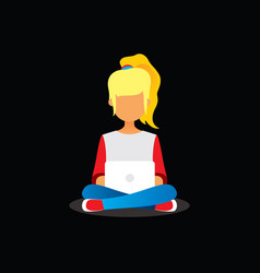 A Girl With Laptop