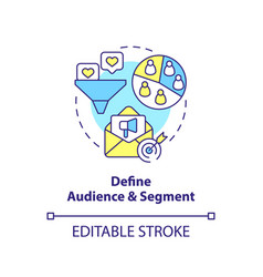 Define Audience And Segment Concept Icon