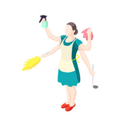 Housewife Isometric Icon