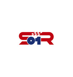 Letters Sr Racing Logo Design