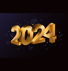 New Year 2024 Numbers 3d