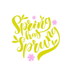 Spring Has Sprung Brush Lettering