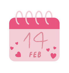 Calendar14 February Isolated