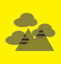 Cloud And Mountain Symbols As Design Elements