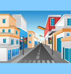 Isometric Flat 3d Concept Modern City Street