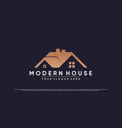 Modern House House Logo Design Template