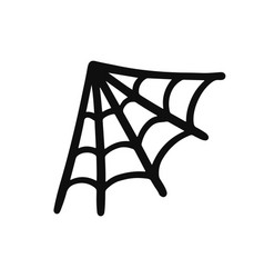 Monochrome Corner Cobweb Spider Web Doodle Icon