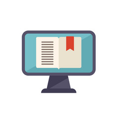 Online Book Icon Flat Web Course