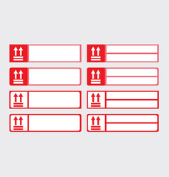 Up Side Packaging Symbols Shipping Cargo Handle