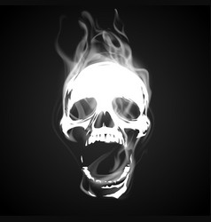 Skull With White Smoke Effect