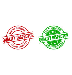 Quality Inspector Round Stamp Seals With Grunge