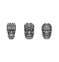 Tiki Idols Tribal Polynesian Mask Hawaiian