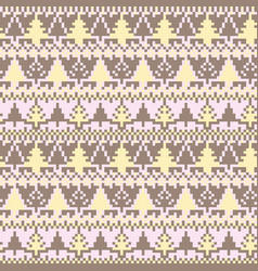 Christmas Tree Fair Isle Seamless Pattern Design