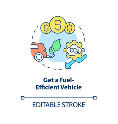 Get Fuel Efficient Car Concept Icon