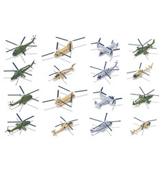 Isometric Set Of Military Aviation Air Force