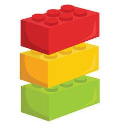 Lego Blocks On White Background